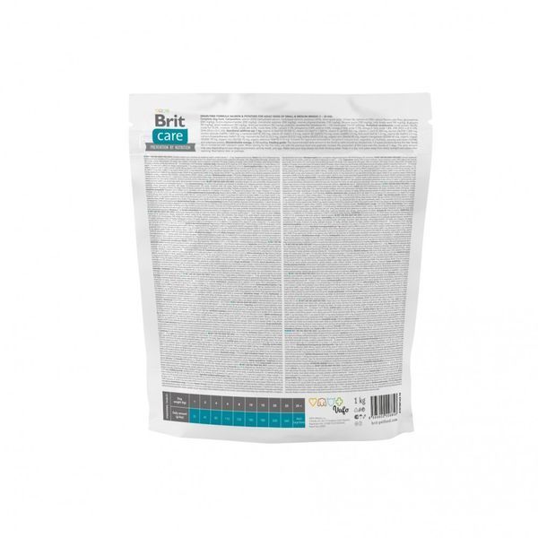 Корм сухой Brit Care Dog Grain-free Adult для взрослых собак малых и средних пород беззерновой с лососем 1 кг 172196 фото