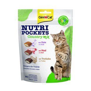 Лакомства витаминные GimCat Nutri Pockets Кантри микс для котов с уткой говядиной и индейкой 150 г G-419183/419275/419183 фото