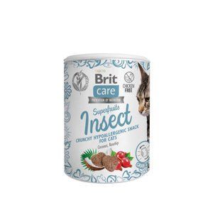 Ласощі Brit Care Superfruits Snack Insect д/котів гіпоалергенні з комахами кокосом і шипшиною 100 г 100652 фото