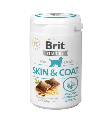 Вітаміни Brit Vitamins Skin and Coat д/собак д/шкіри і шерсті 150 г 112060 фото