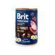Корм вологий Brit Premium by Nature k консерви для собак з індичкою та індичою печінкою 400 г 100408/8553 фото 1