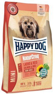 Сухий корм Happy Dog Naturcroq Mini Lachs & Reis 4 кг з лососем та рисом для дорослих собак порід міні 61212 фото