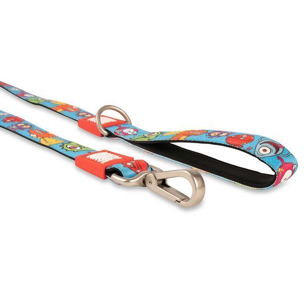 Max&Molly (Макс енд Моллі) Short Leash - Повідець короткий для собак Little Monsters з принтом Маленькі монстри, S 183006 фото