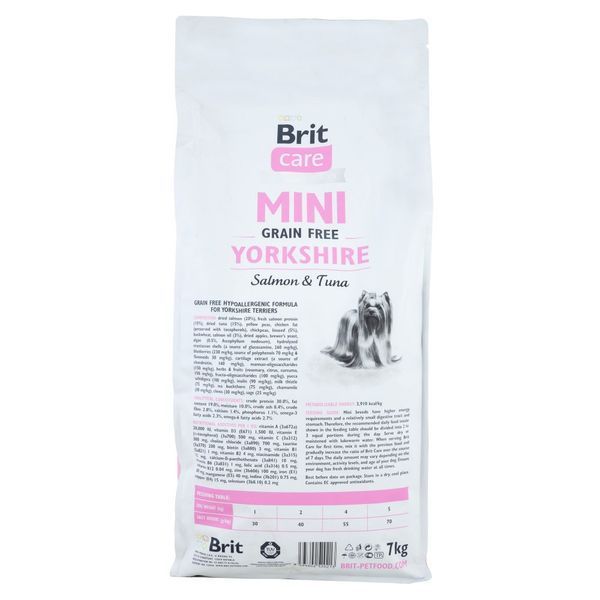 Корм сухий Brit Care Grain Free Mini Yorkshire для йоркширських тер&rsquo;єрів з лососем та тунцем 7 кг 170781/0213 фото