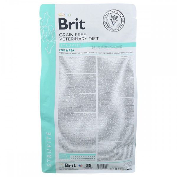 Корм сухий Brit Grain Free VetDiet Dog Struvite для собак з сечокам_яною хворобою з яйцем індичкою горохом гречкою 2 кг 170951/8226 фото