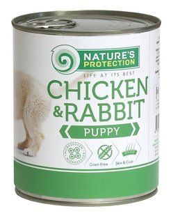Nature's Protection Puppy Chicken & Rabbit Влажный корм для щенков с курицей и кроликом, 400 г KIK45090 фото