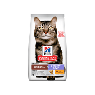 Hill's SCIENCE PLAN Hairball & Perfect Coat Сухий корм для дорослих котів для виведення грудочок шерсті та покращення стану шерсті, з куркою, 7 кг 608546 фото