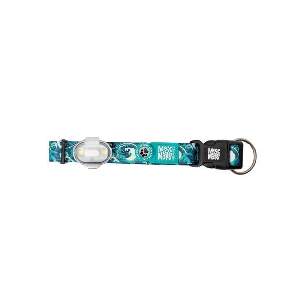 Светодиодный фонарик для собак ошейник Max & Molly Matrix Ultra LED Safety, белый 800007 фото