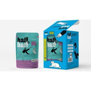 Набор влажных кормов Half&Half "5+1" Duck in Gravy for Adult Dogs для взрослых собак кусочки в соусе с уткой паучи 6... HH_60056 фото