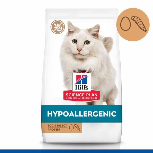 Hill&rsquo;s SCIENCE PLAN Adult Hypoallergenic Сухой беззерновой корм для взрослых кошек с чувствительностью к определенным компонентам пищи, с яичным белком и протеином насекомых 1,5 кг 607869 фото