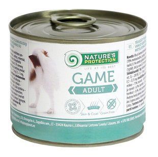 Nature's Protection Adult Game Влажный корм для собак с дичью, 200 г KIK45092 фото