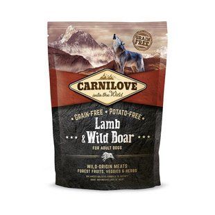 Корм сухий Carnilove Adult Lamb and Wild Boar для дорослих собак усіх порід з ягнятиною та диким кабаном 1,5 кг 150824/8983***** фото