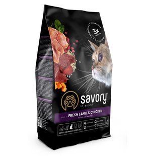 Корм сухой Savory Adult Cat Steril Fresh Lamb and Chicken для стерилизованных кошек с ягнятиной и курицей 400 г 30105 фото