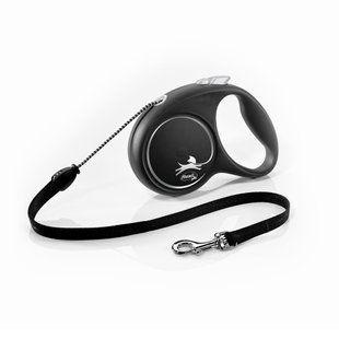 Поводок-рулетка Flexi для собак Black Design трос черный размер M 5 м/20 кг FL 033401 фото