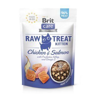 Ласощі Brit Raw Treat Freeze-dried Kitten д/кошенят курка і лосось 40 г 112187 фото