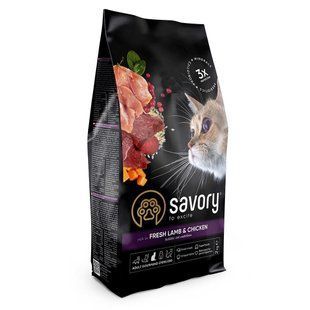Корм сухой Savory Adult Cat Steril Fresh Lamb and Chicken для стерилизованных кошек с ягнятиной и курицей 2 кг 30112 фото
