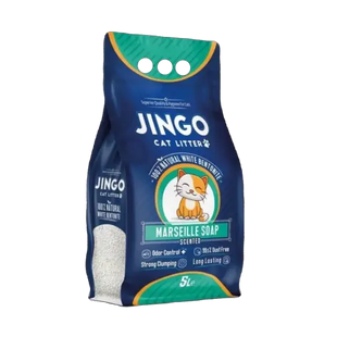 Наполнитель ТМ JINGO бентонитовый с ароматом марсельского мыла 5 л / 4,35 кг JIMS05 фото