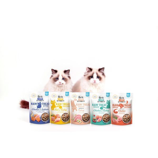Лакомства Brit Raw Treat Freeze-dried Kitten д/котят курица и лосось 40 г 112187 фото