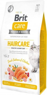 Brit Care Cat GF Haircare Healthy & Shiny Coat 7 кг - сухий корм для котів вимагають догляду за шкірою та вовною