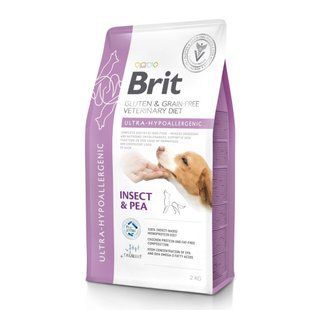 Корм сухий Brit VetDiet Dog Ultra-hypoallergenic для собак при проблемах з травленням з комахами 2 кг 172240 фото