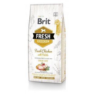 Корм сухой Brit Fresh Chicken/Potato Adult для взрослых собак всех пород с курицей и картошкой 12 кг 170989 фото
