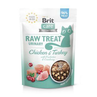 Ласощі Brit Raw Treat Freeze-dried Urinary д/котів д/сечовидільної системи курка та індичка 40 г 112188 фото