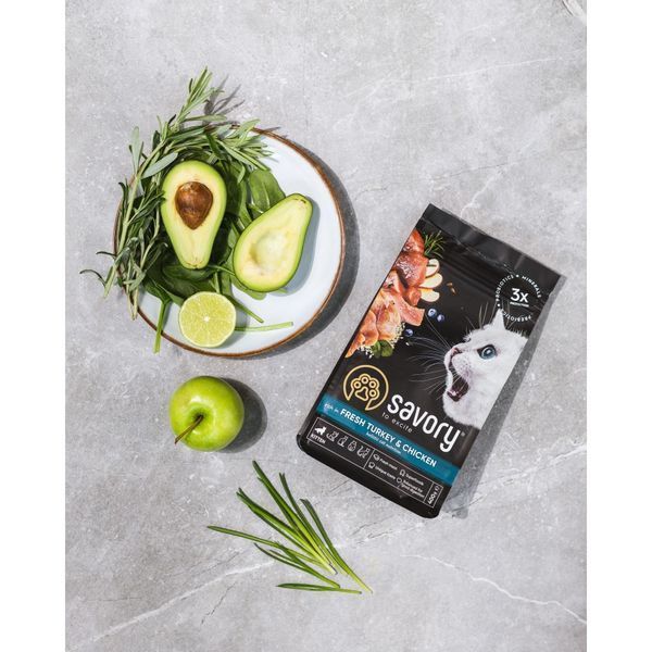 Корм сухой Savory Kitten rich in Fresh Turkey and Chicken для котят всех пород со свежей индейкой и курицей 400 г 30136 фото