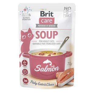 Корм вологий Brit Care Soup Salmon д/котів суп з лососем 75 г 101153 фото