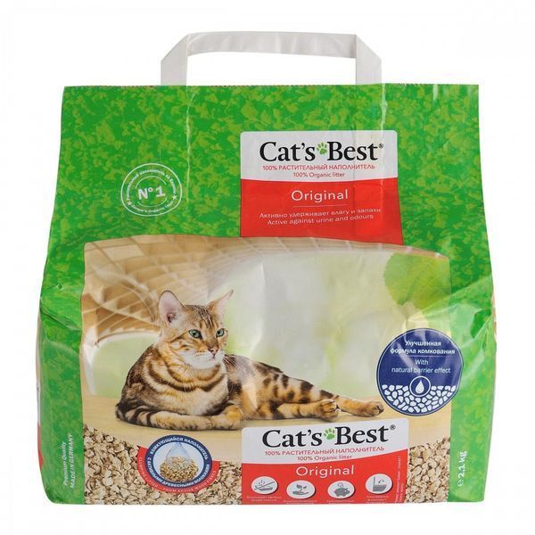 Наполнитель Cat&rsquo;s Best для кошачьего туалета Original древесный 5 л / 2,1 кг JRS300086/0861 фото
