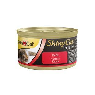 Корм влажный GimCat Shiny Cat для котов с курицей в желе 70 г G-413112 /413310 фото