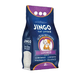 Наполнитель ТМ JINGO бентонитовый с ароматом лаванды 5 л / 4,35 кг JILV05 фото