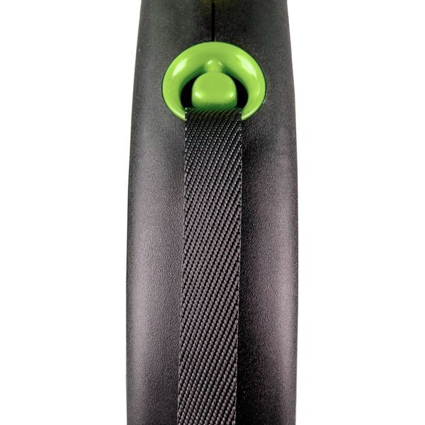 Поводок-рулетка Flexi для собак Black Design лента зеленая размер M 5 м/25 кг FL 034026 фото