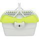 Переноска Trixie для гризунів Mini-Capri до 2 кг сіра/зелена пластик 40х22х30 см 39802 фото 3