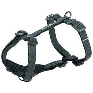 Шлея Trixie CityStyle H-harness для собак бавовна XS&ndash;S 30&ndash;44 см 10 мм чорна 1969601 фото