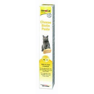 Паста GimCat Cheese Biotin Paste для котів усіх порід cирна з біотином 100г G-401010 фото