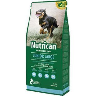 Сухой корм для щенков крупных пород премиум класса Nutrican Junior Large 15 кг (nc506996) nc506996 фото