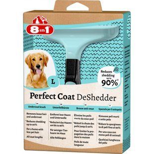 Дешеддер 8in1 Perfect Coat для вичісування собак розмір L 10 см 661617/151821/661509СПЕЦ фото