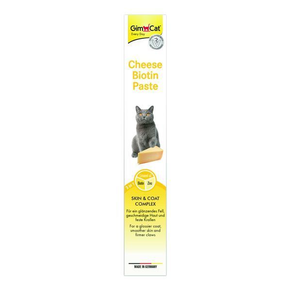 Паста GimCat Cheese Biotin Paste для котів усіх порід cирна з біотином 100г G-401010 фото