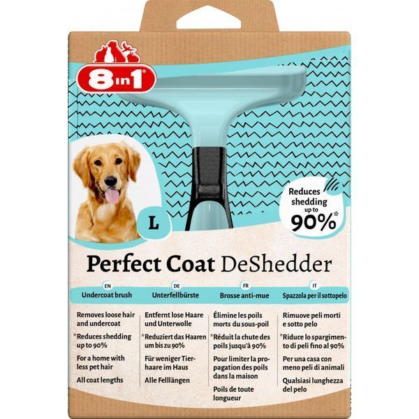 Дешеддер 8in1 Perfect Coat для вичісування собак розмір L 10 см 661617/151821/661509СПЕЦ фото