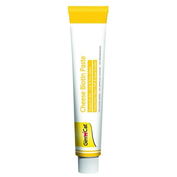 Паста GimCat Cheese Biotin Paste для котів усіх порід cирна з біотином 100г G-401010 фото