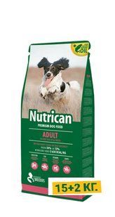 Сухой корм для взрослых собак премиум класса Nutrican Adult 15+2 кг (nc507016) nc507016 фото