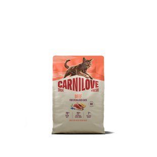 Корм сухий Carnilove True Fresh Beef Sterilised для стерилізованих котів яловичина 2 кг 173752 фото