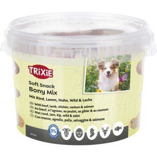 Лакомство Trixie Soft Snack Bony Mix XXL для собак ассорти ведро пластик 1800 г 31526 фото