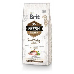 Корм сухой Brit Fresh Turkey Pea Adult Fit and Slim для взрослых собак с лишним весом с индейкой и горохом 12 кг 170995 фото