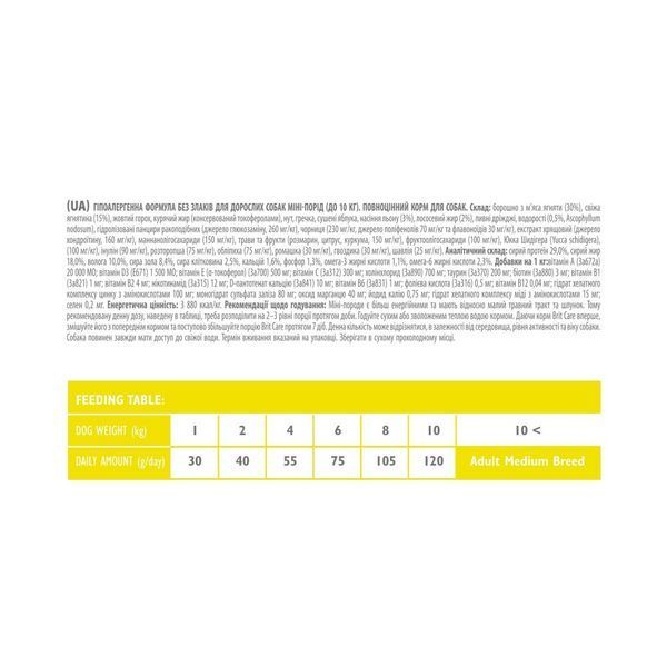 Корм сухой Brit Care Grain Free Mini Adult Lamb для взрослых собак миниатюрных пород с ягненком 2 кг 170770/0107 фото