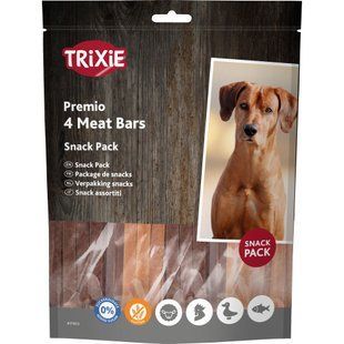 Лакомство Trixie Premio 4 Meat Bars для собак с курицей уткой бараниной и лососем 4х100 г 31853 фото