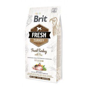 Корм сухой Brit Fresh Turkey/Pea Light Fit and Slim Adult для взрослых собак пожилого возраста с лишним весом с... 170996/0809 фото