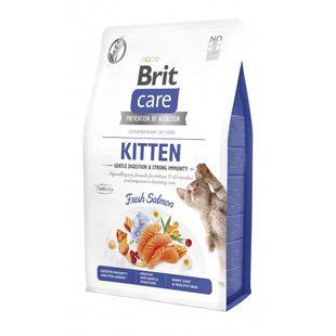 Корм сухий Brit Care Cat Grain Free Kitten Gentle Digestion Strong Immunity для кошенят для міцного імунітету з лососем 2 кг 172542 фото