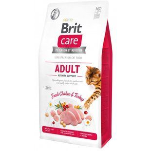 Корм сухой Brit Care Cat Grain Free Adult Activity Support для уличных и взрослых котов филе индейки и курицы 7 кг 171297/0815 фото