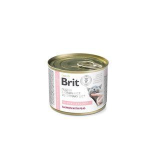 Вологий корм Brit Grain Free Veterinary Diets Hypoallergenic для котів із харчовою алергією або непереносимістю з лососем та зеленим горошком 200 г 100709 фото